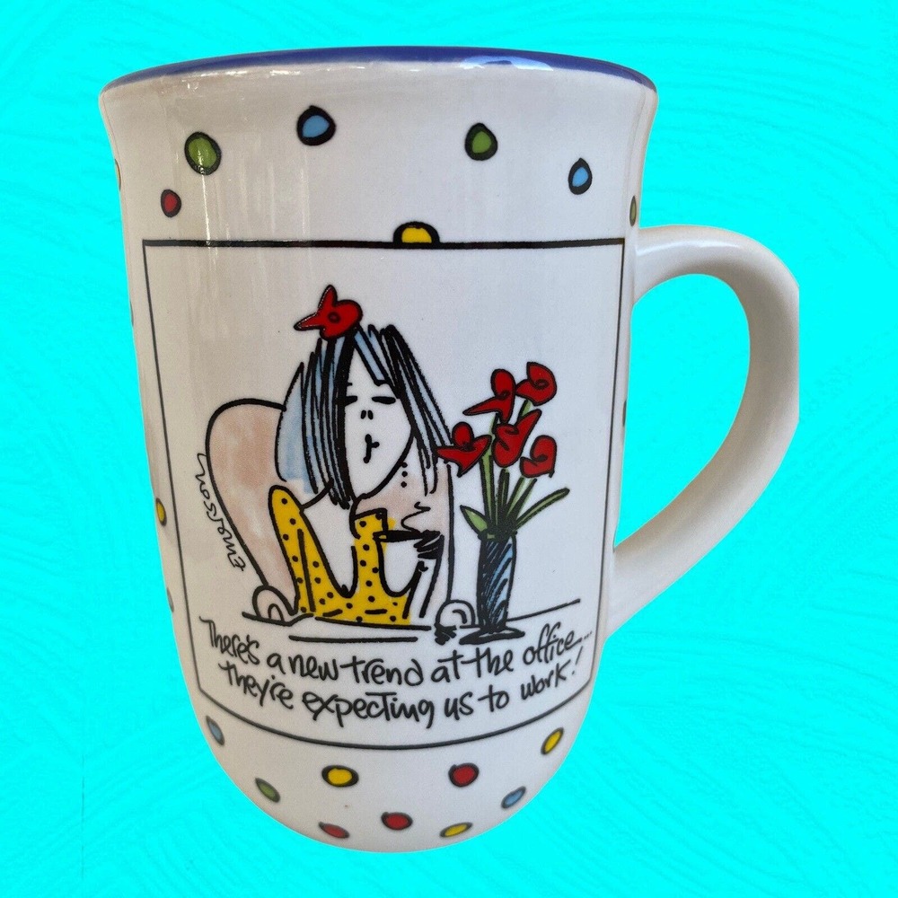 There’s A New Trend at The Office Mug Cup Coffee Tea Ceramic 2008 Emersons Humor